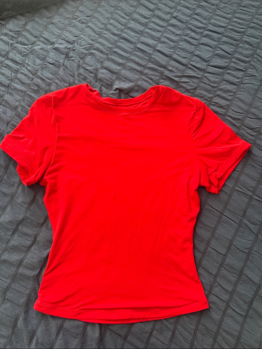 Women’s Bright Red Short-Sleeve Compression Top